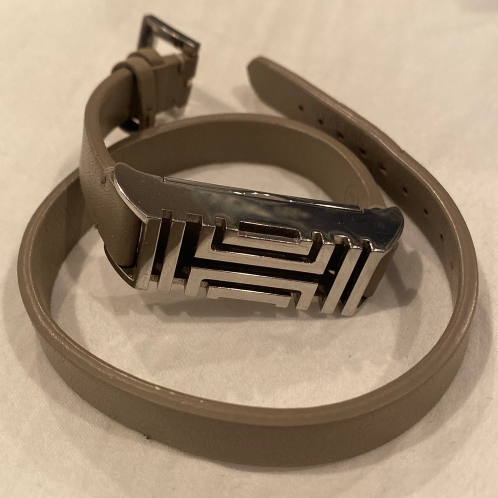 Tory Burch double leather wrap Fitbit bracelet